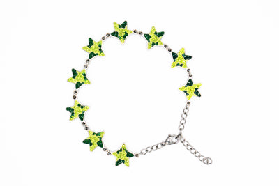 StarBracelet - Stars - Stainless/Green