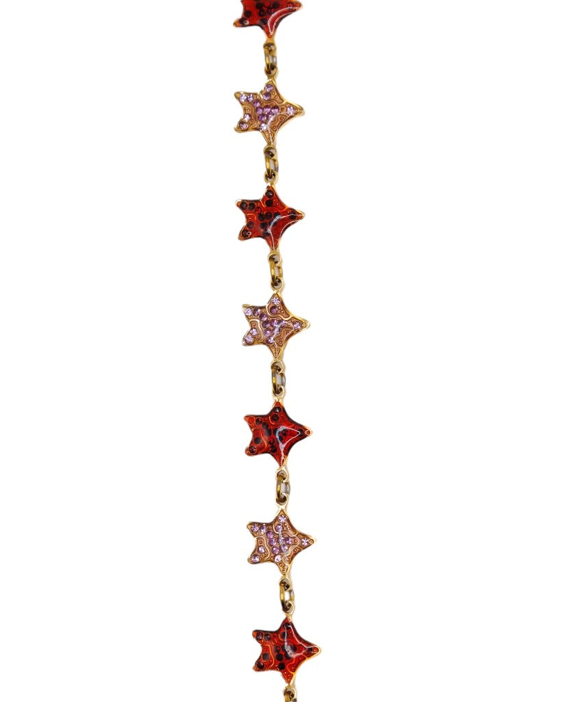 StarBracelet - Mini Stars - Gold/light purple/red