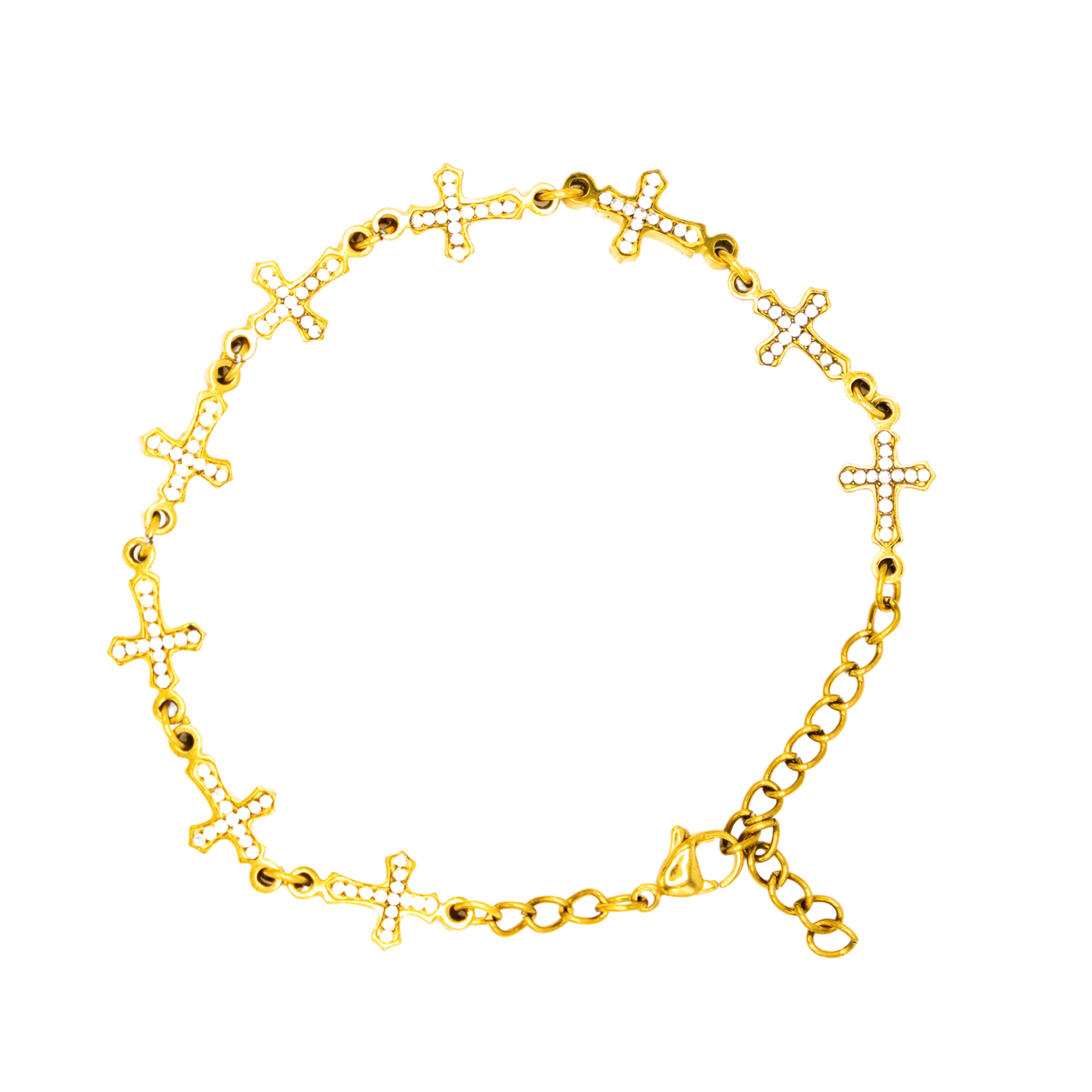 StarBracelet - Crosses - Gold/White