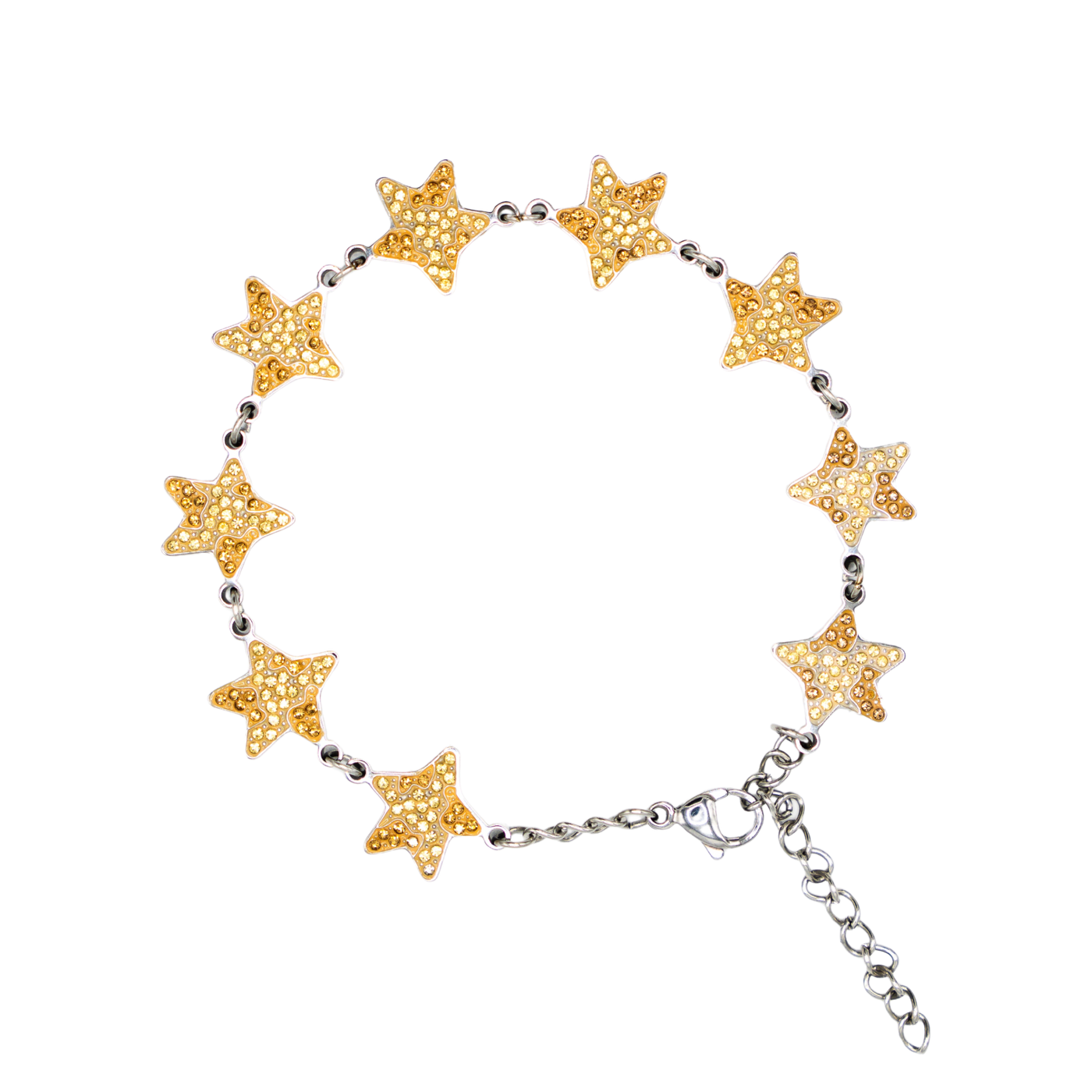 StarBracelet - Stars - Stainless/Tan