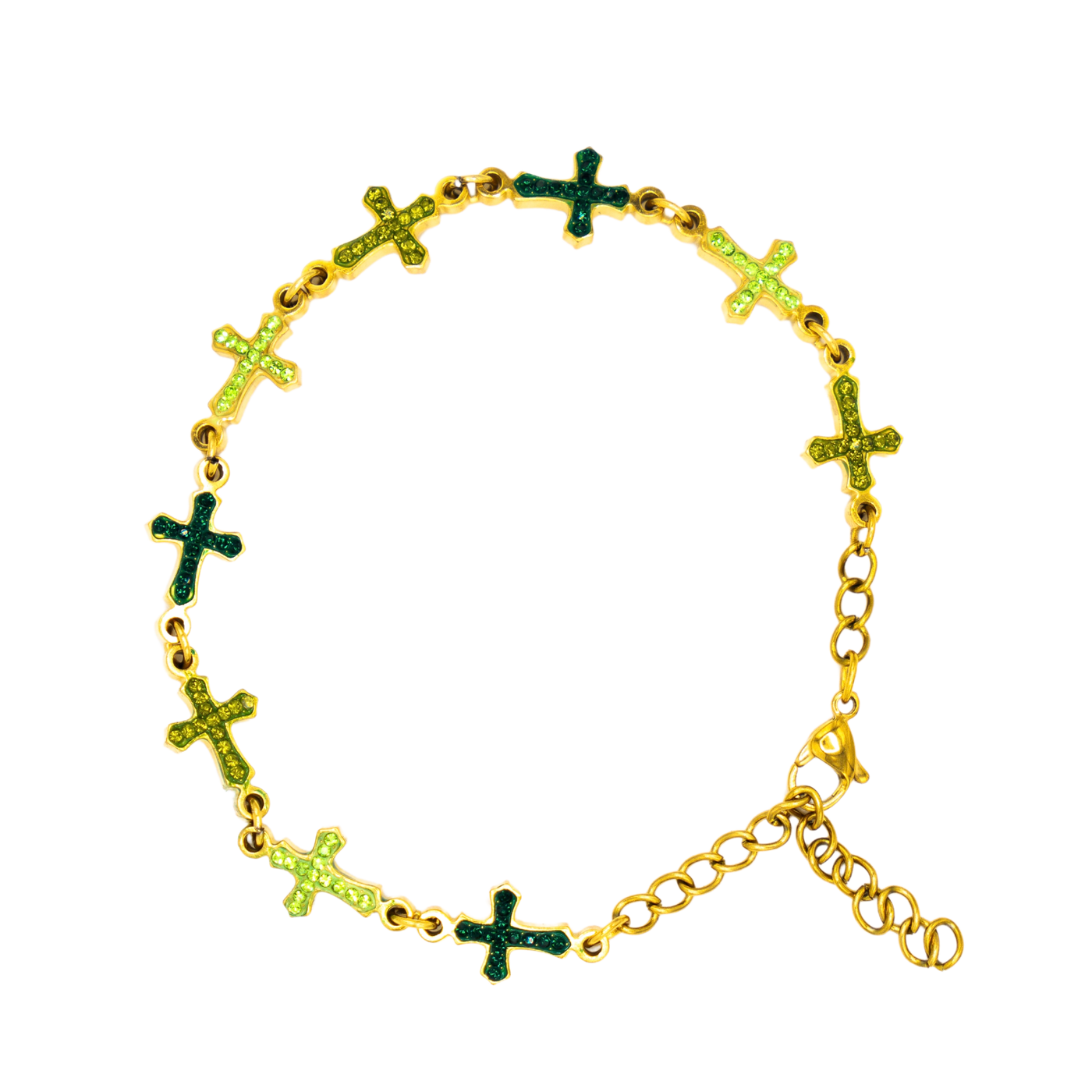 StarBracelet - Crosses - Gold/Green