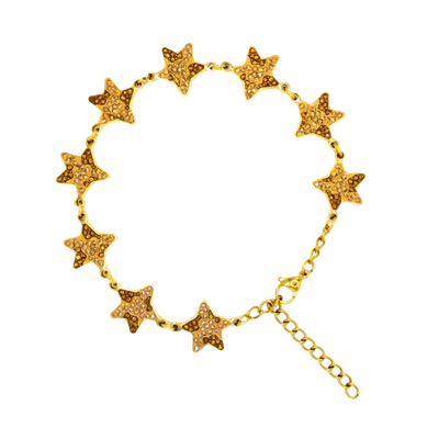 StarBracelet - Stars - Gold/Brown