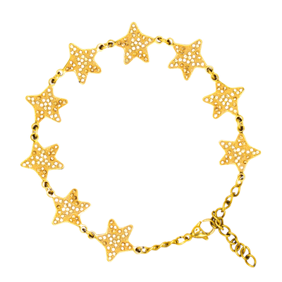 StarBracelet - Stars - Gold/Tan