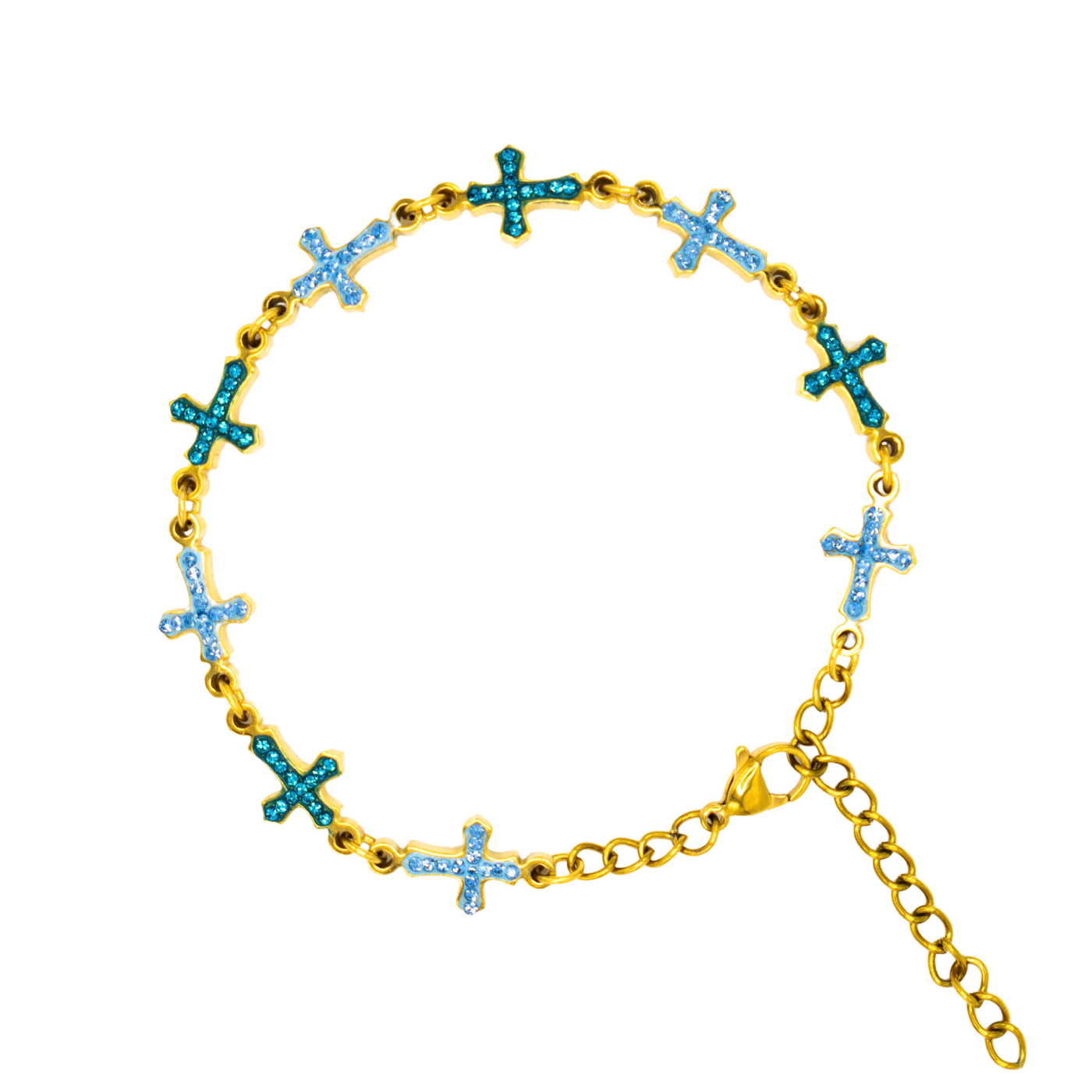 StarBracelet - Crosses - Gold/Blue