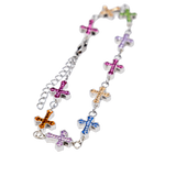 Silver StarBracelet - Crosses - Multicolor
