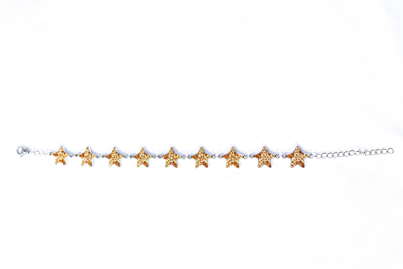 StarBracelet - Stars - Stainless/Brown