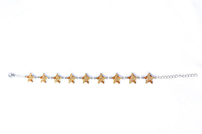 StarBracelet - Stars - Stainless/Brown