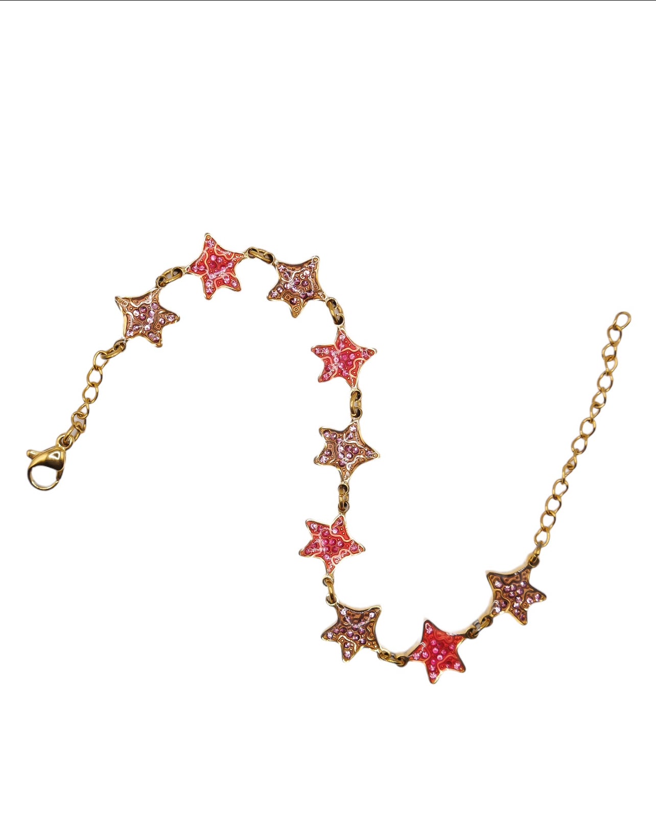 StarBracelet - Mini Stars - Gold/pink/light pink