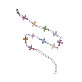 Silver StarBracelet - Crosses - Multicolor