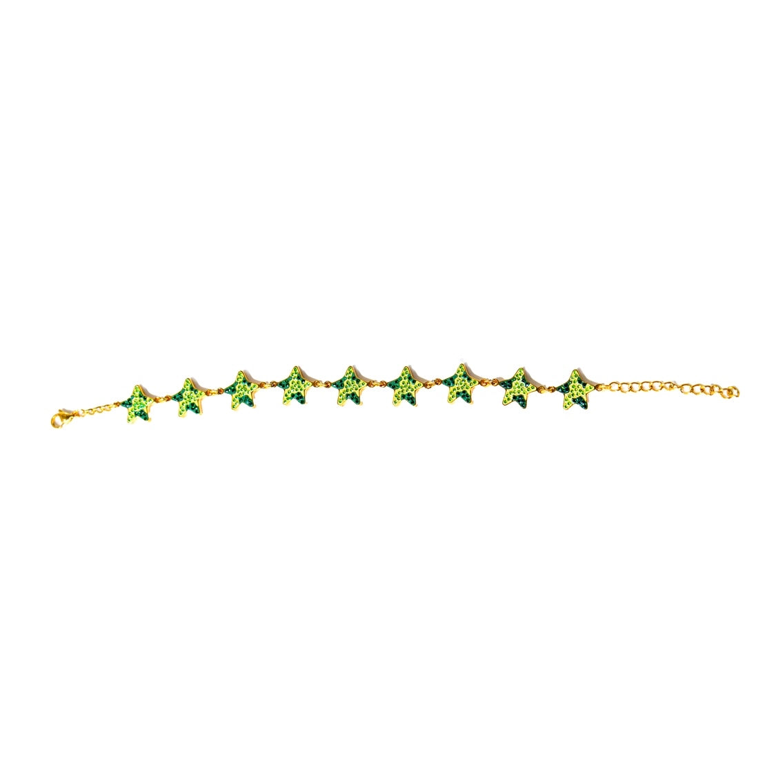 StarBracelet - Stars - Gold/Green