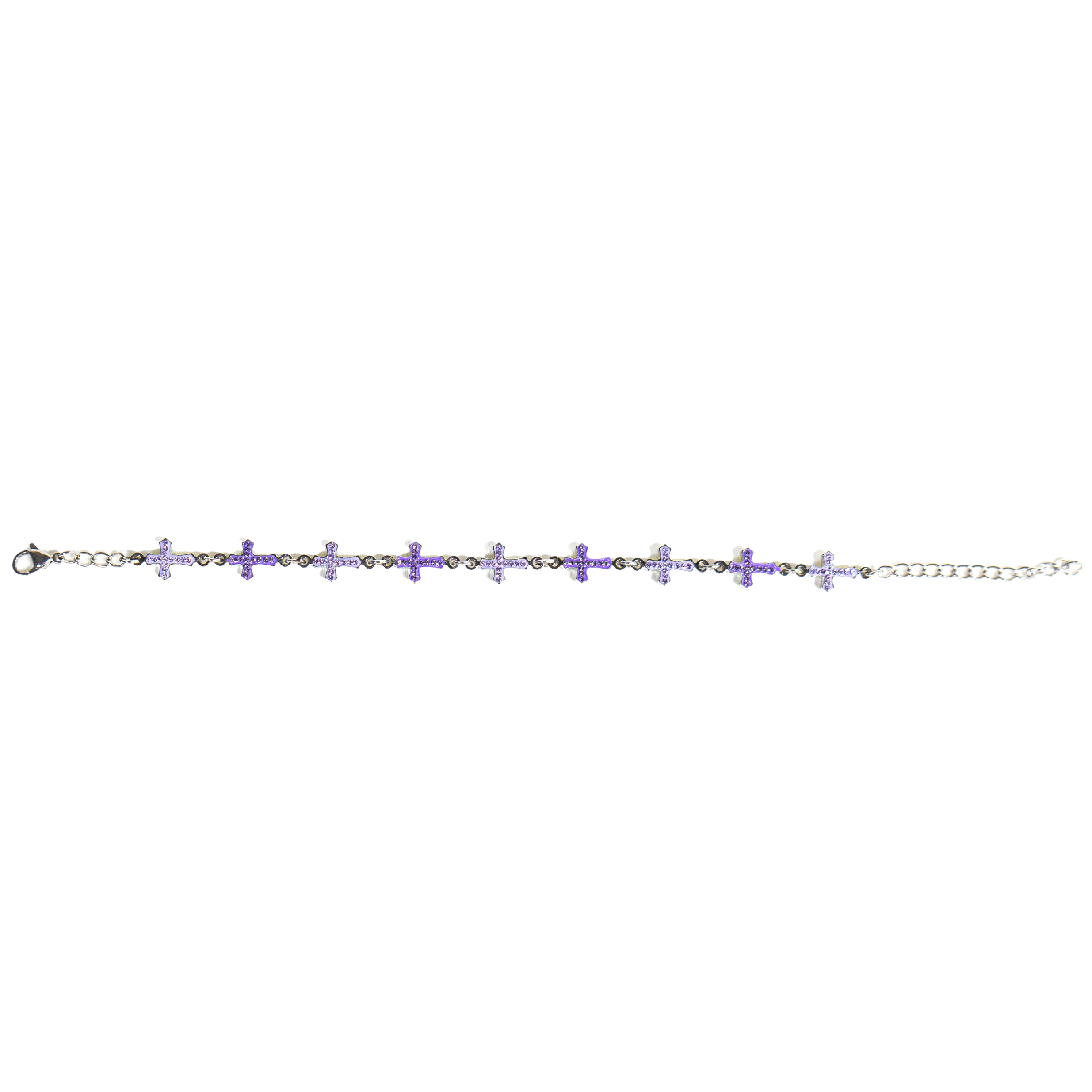 StarBracelet - Crosses - Stainless/Purple