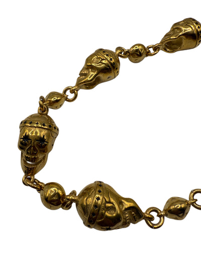 Gold Skull Wallet Chain - No Stones