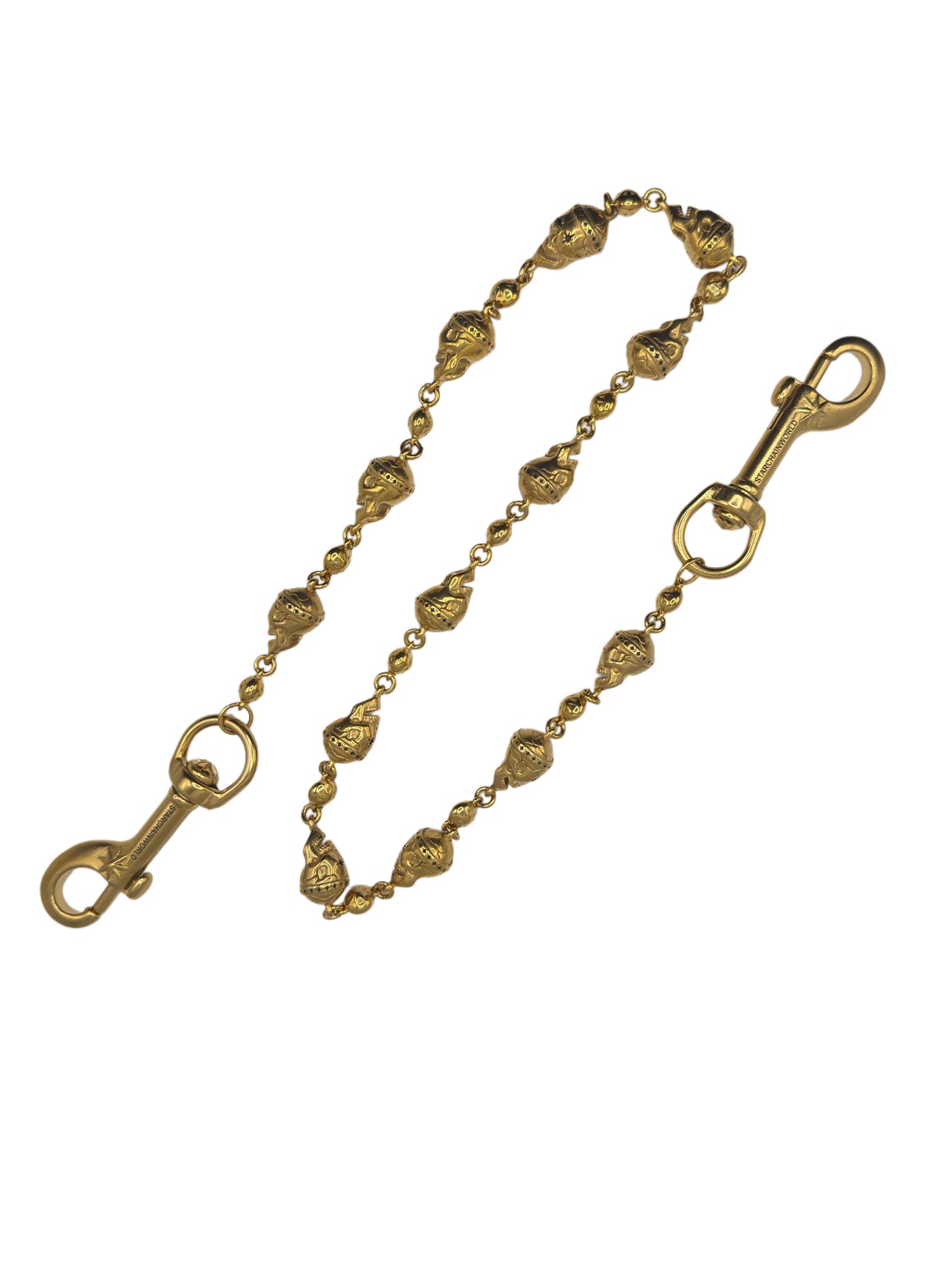 Gold Skull Wallet Chain - No Stones