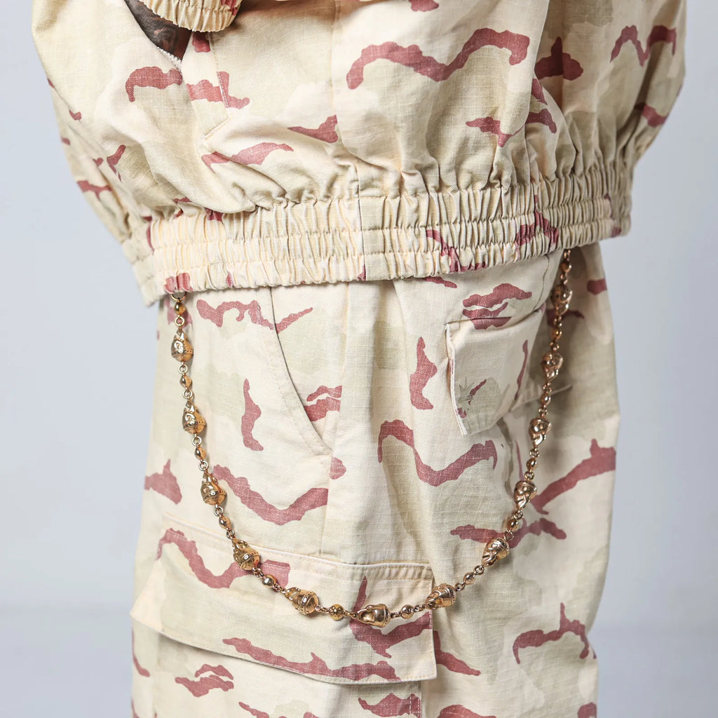 Gold Skull Wallet Chain - No Stones