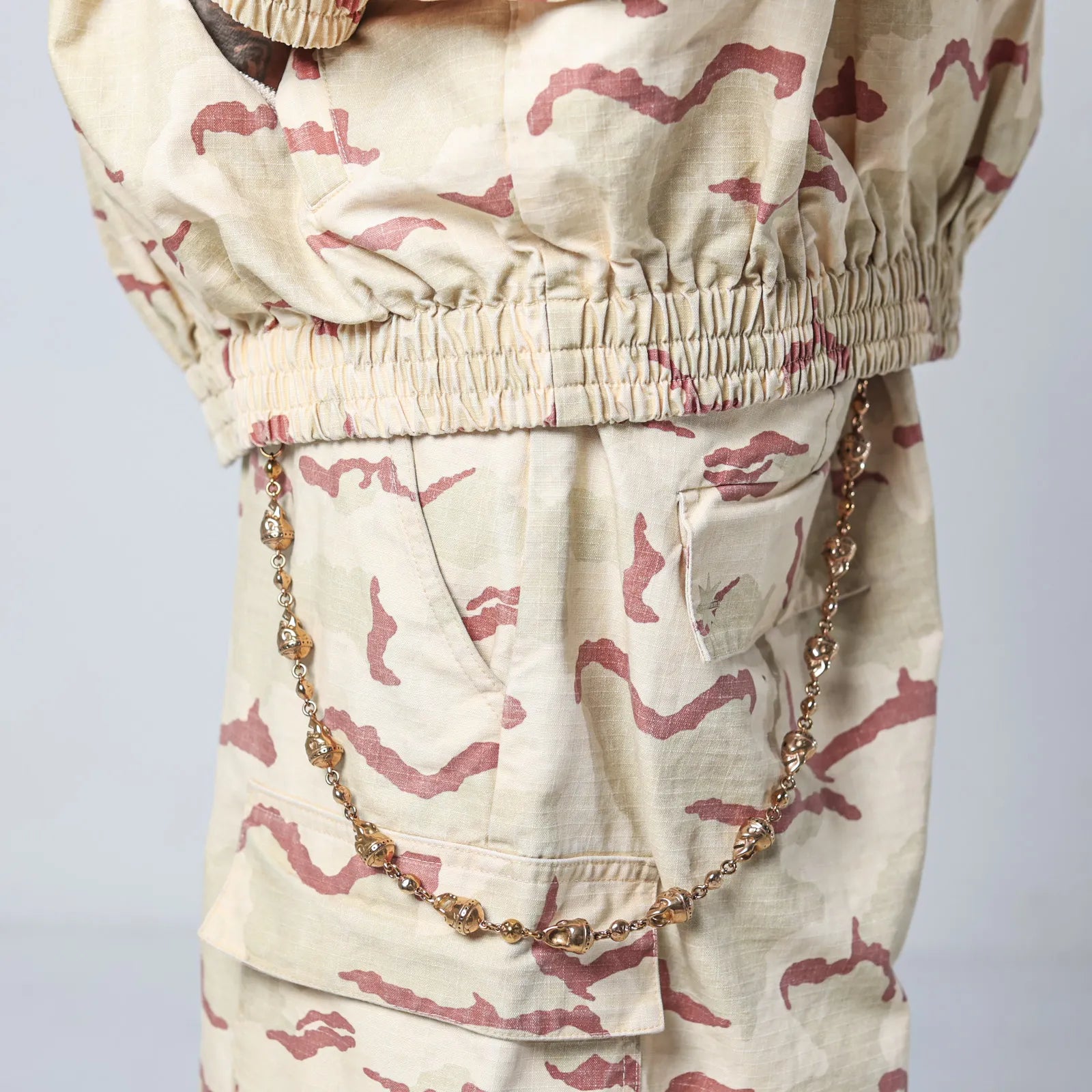 Gold Skull Wallet Chain - No Stones