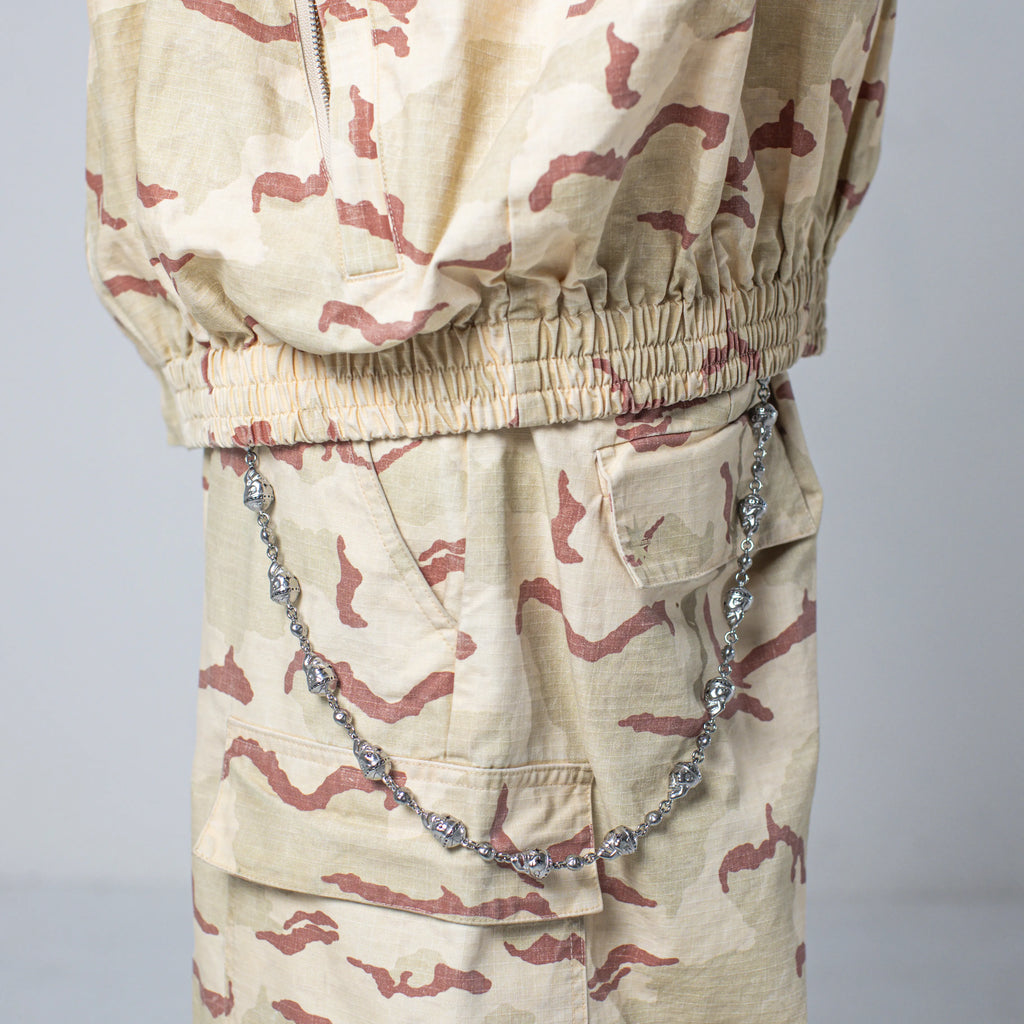 Silver Skull Wallet Chain - No Stones