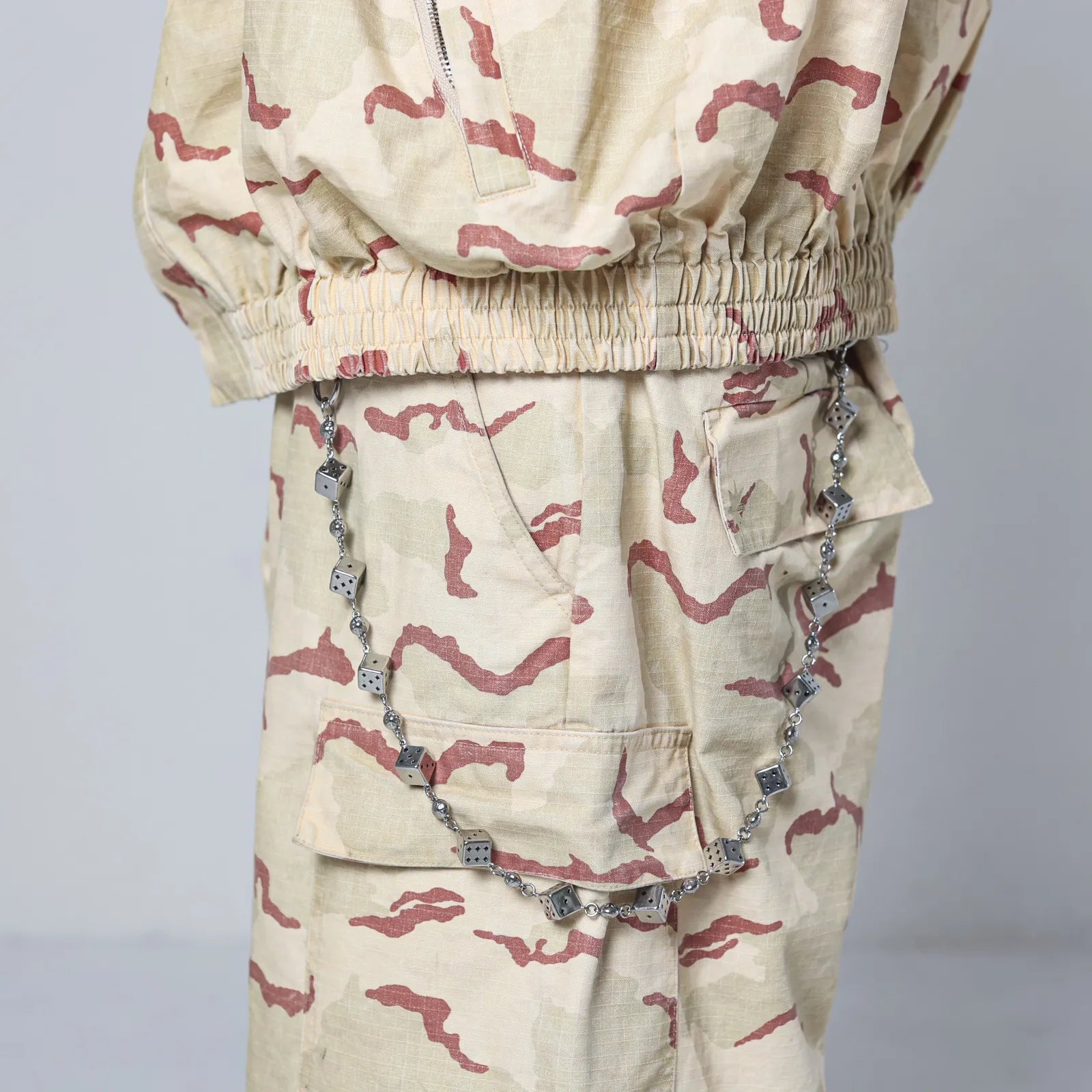 Silver Dice Wallet Chain - No Stones