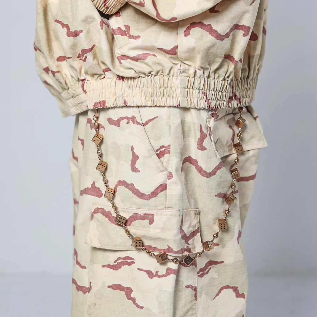 Gold Dice Wallet Chain - No Stones