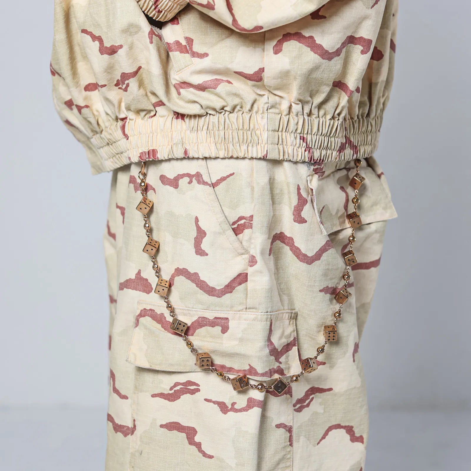 Gold Dice Wallet Chain - No Stones