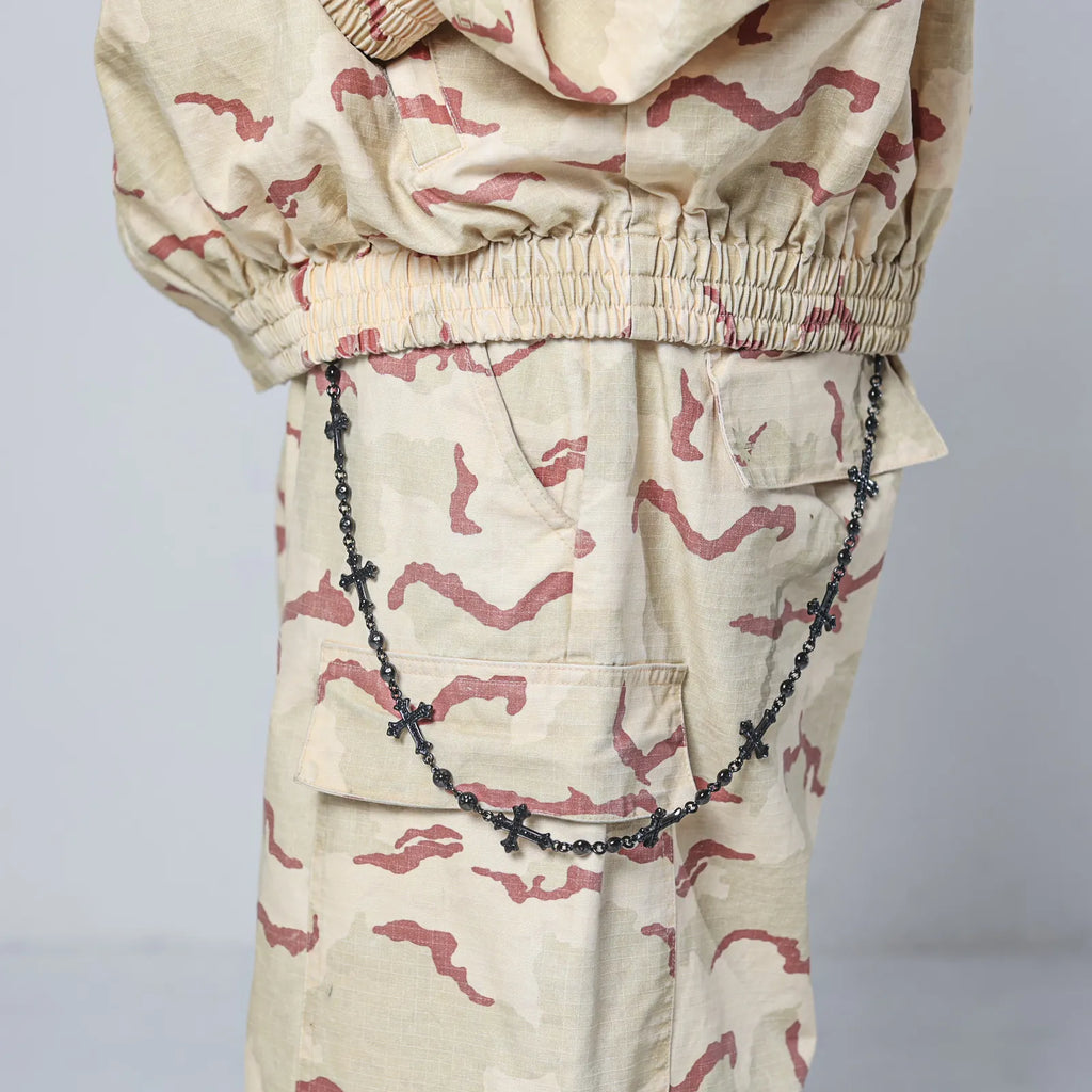 Black Crosses Wallet Chain