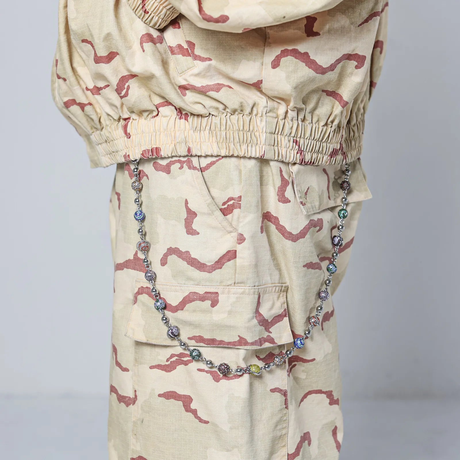 Silver Planet Wallet Chain - Multicolor