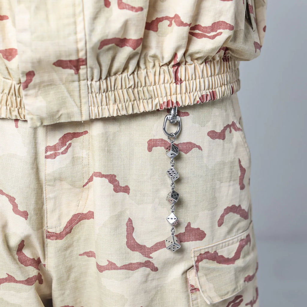 Silver Dice KeyChain - No Stones