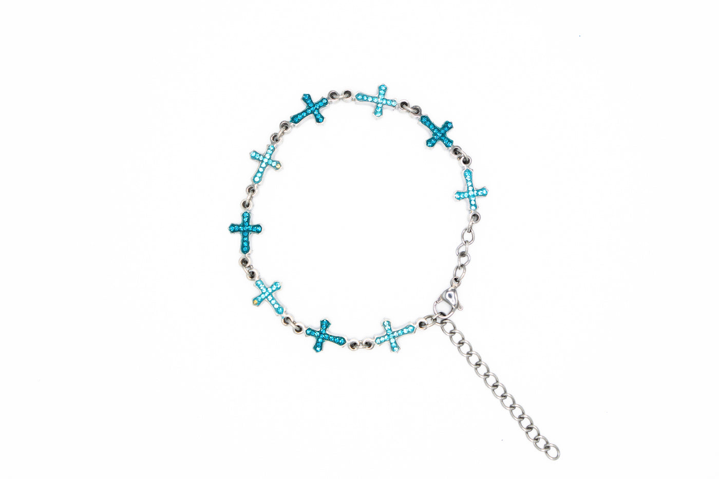 StarBracelet - Crosses - Stainless/Blue