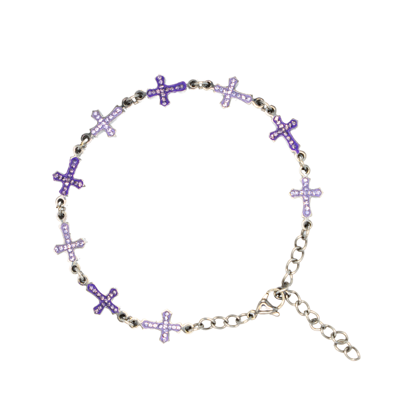 StarBracelet - Crosses - Stainless/Purple