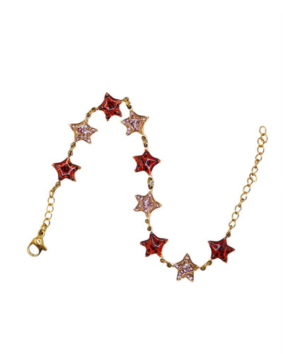 StarBracelet - Mini Stars - Gold/light purple/red