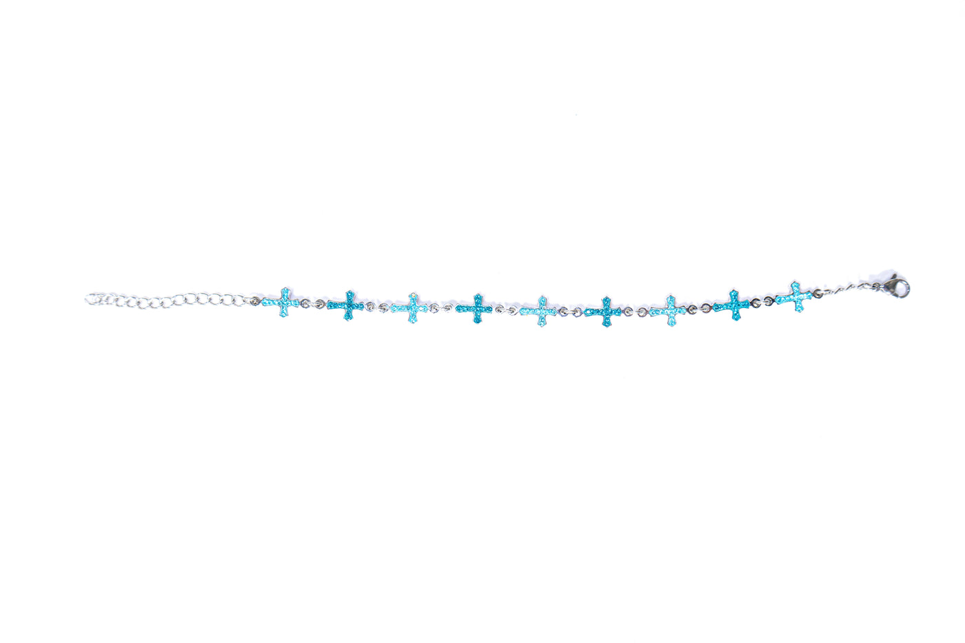 StarBracelet - Crosses - Stainless/Blue