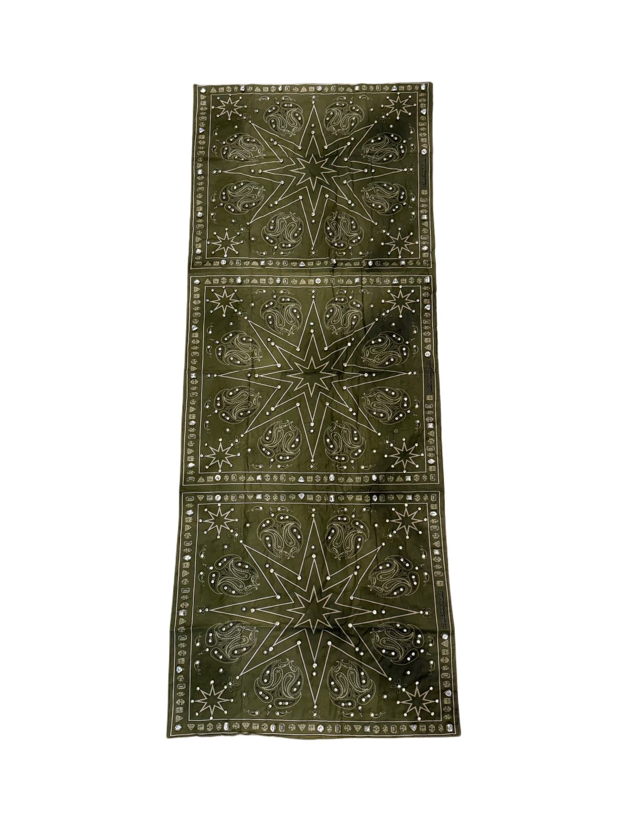 Olive Green StarDana (SAMPLE) - Triple Bandana with Stones