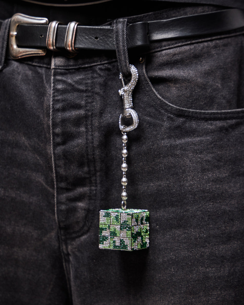 Green Camo StarCube - Silver