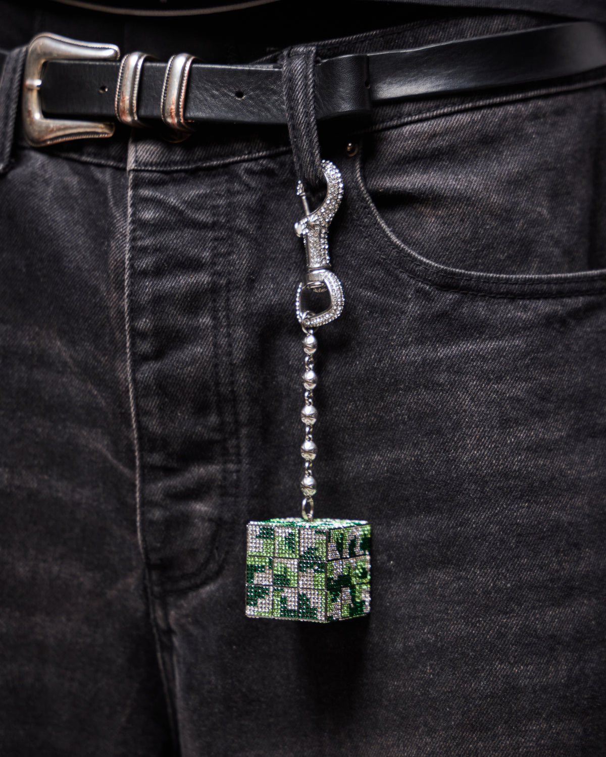 Green Camo StarCube - Silver