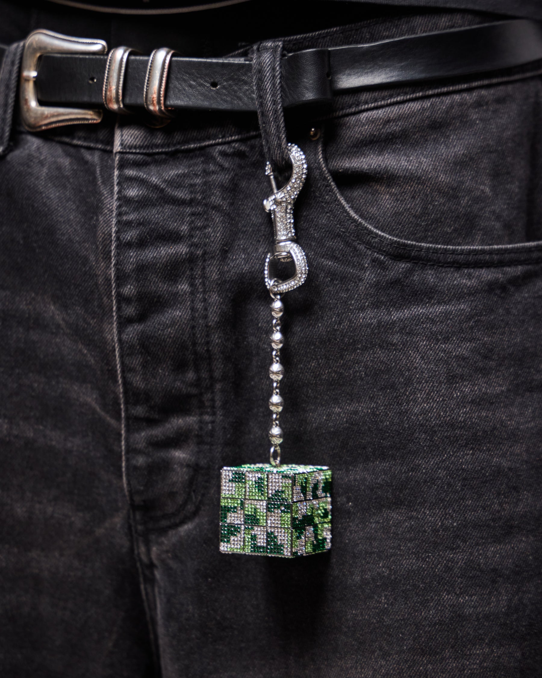 Green Camo StarCube - Silver