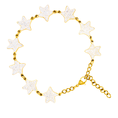 StarBracelet - Stars - Gold/White