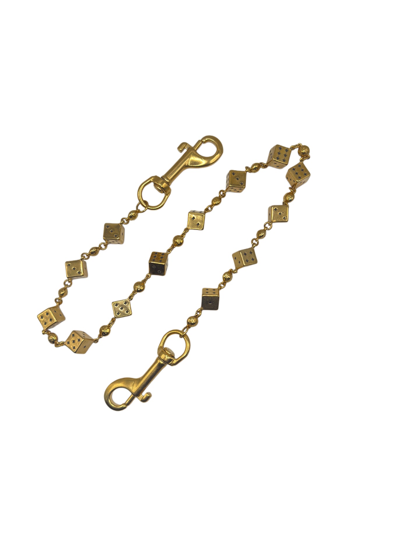 Gold Dice Wallet Chain - No Stones