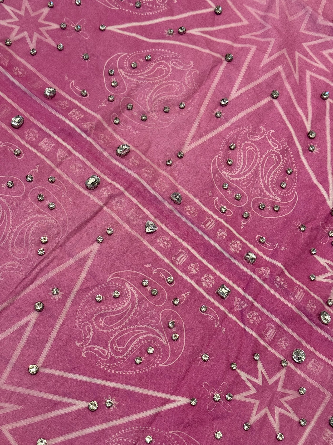 Pink StarDana (SAMPLE) - Triple Bandana with Stones