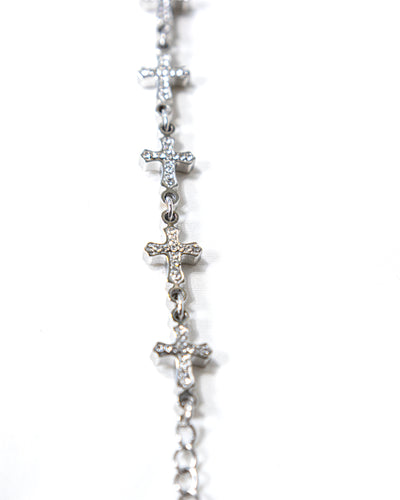 StarBracelet - Crosses - Stainless/White