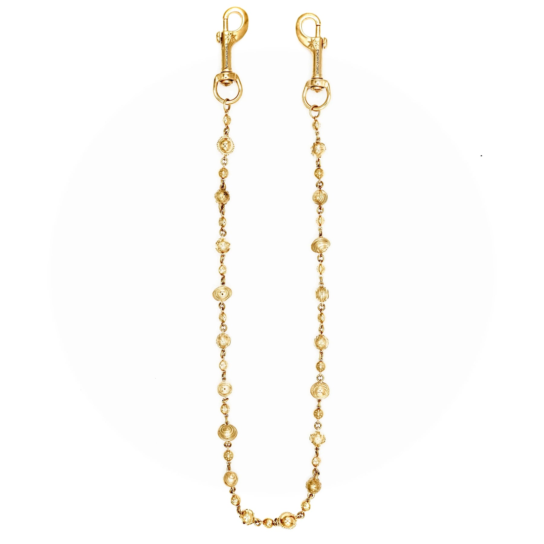 Gold Planets Wallet Chain - No Stones
