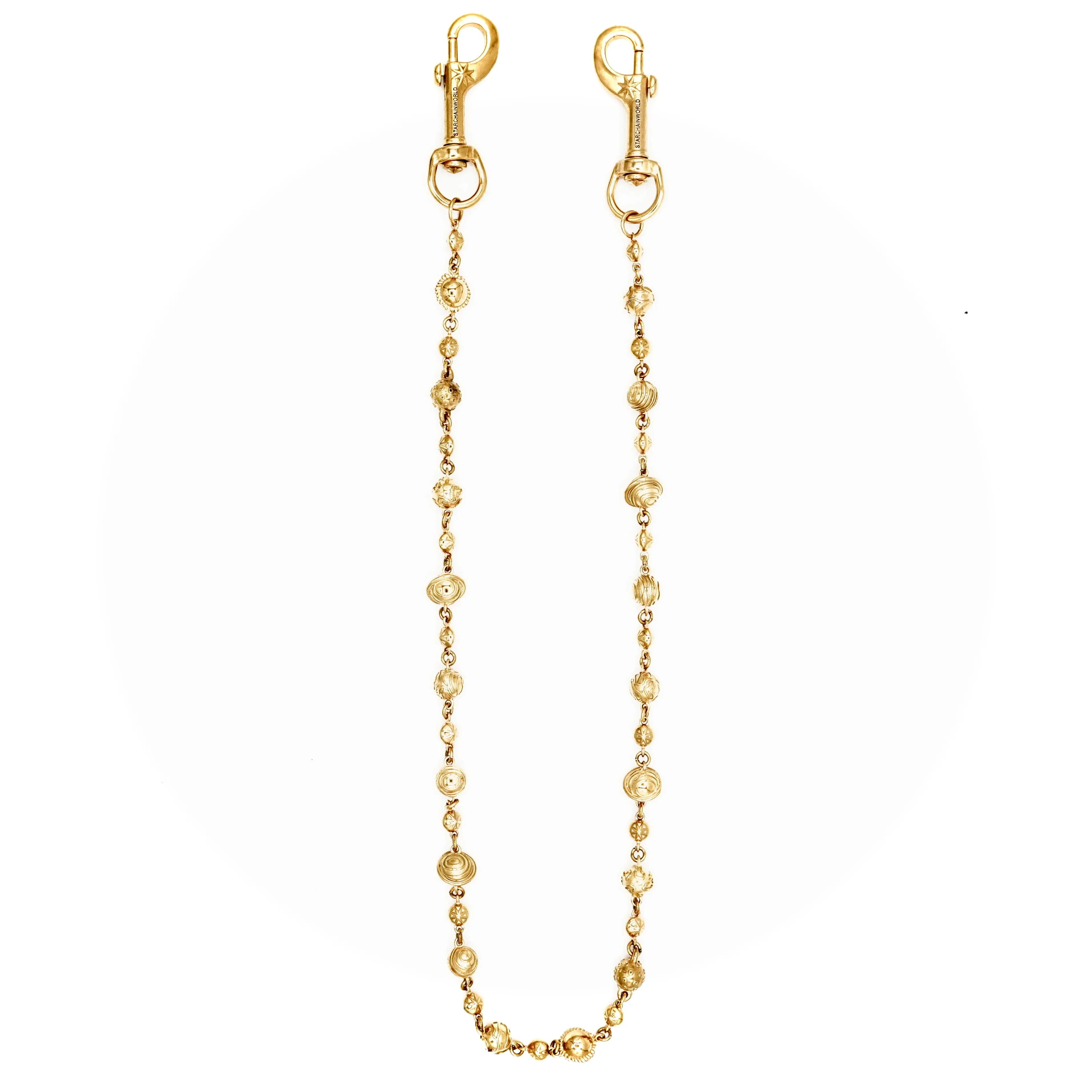 Gold Planets Wallet Chain - No Stones