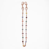 Rose Gold Planets Wallet Chain - Multicolor Stones