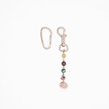 Rose Gold Planet KeyChain - Multicolor Stones