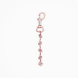 Rose Gold Dice Keychain - Pink Stones