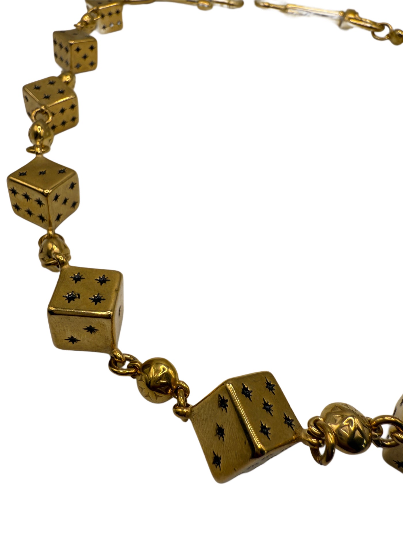 Gold Dice Wallet Chain - No Stones