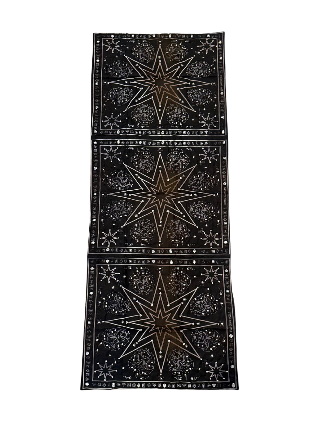 Black/Brown StarDana (SAMPLE) - Triple Bandana with Stones