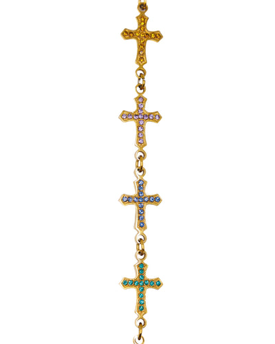 Star bracelet - Crosses - Gold/Multicolor