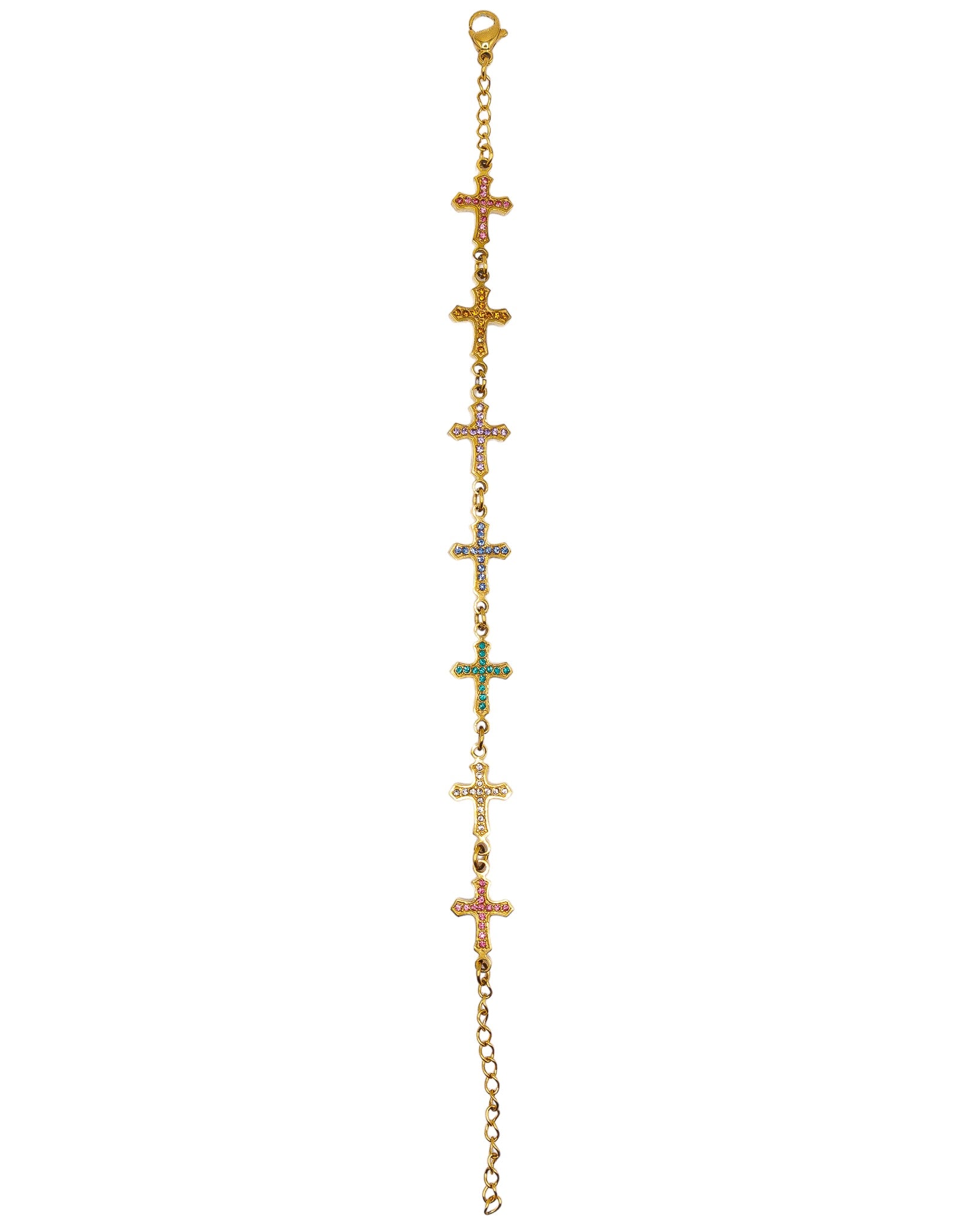 Star bracelet - Crosses - Gold/Multicolor – Starchain World