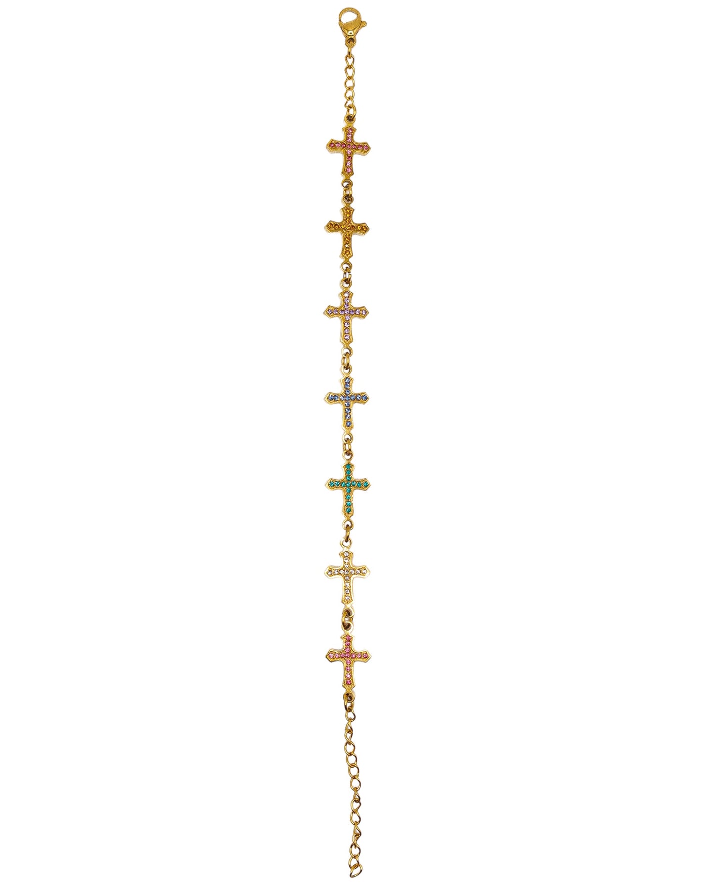 Star bracelet - Crosses - Gold/Multicolor