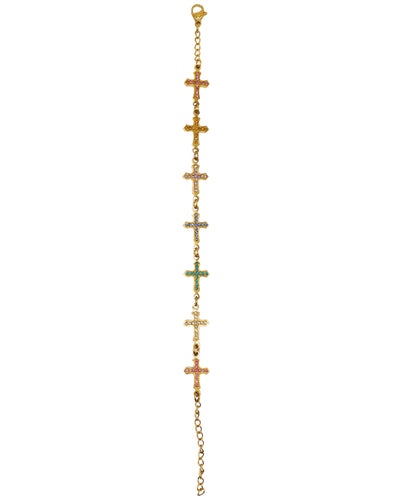 Star bracelet - Crosses - Gold/Multicolor