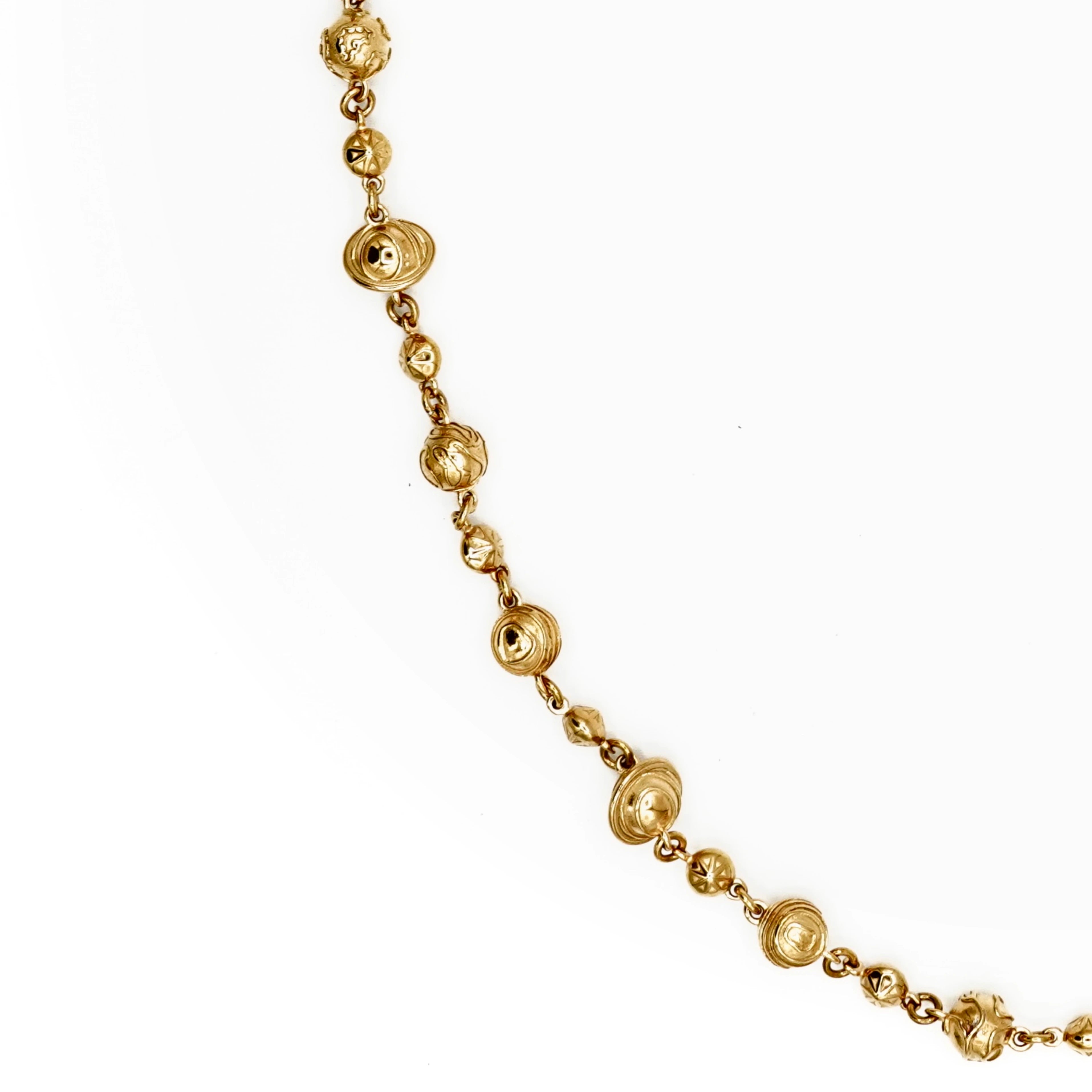 Gold Planets Wallet Chain - No Stones